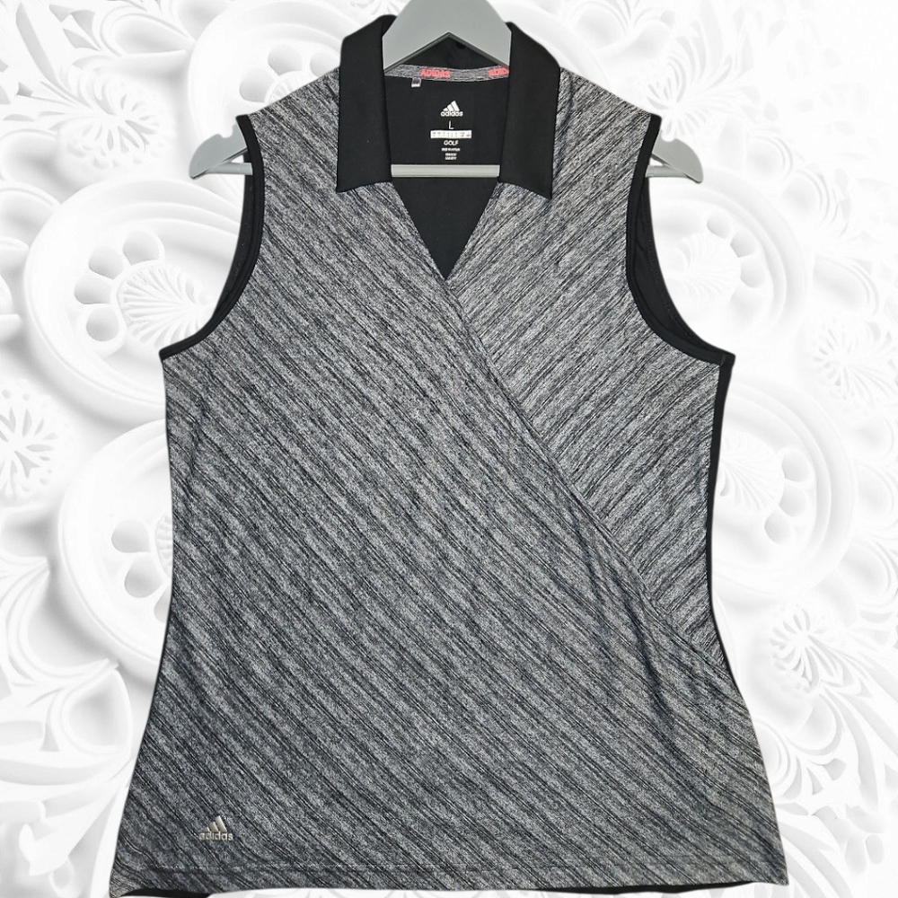 Adidas‎ Women's Black and Gray Tank Top
